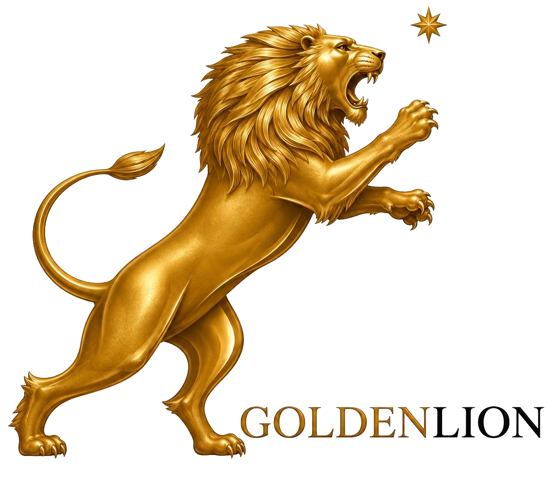 Logotipo GOLDEN LION POWER