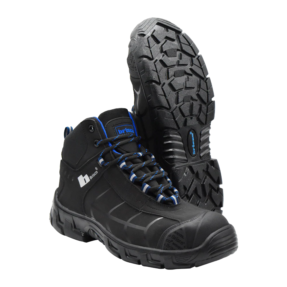 PAR PAR DE BOTAS DE SEGURIDAD AQUA MARCA BRISCO COLOR NEGRO