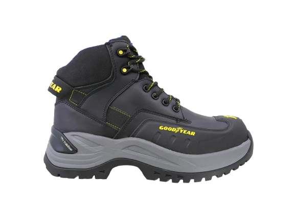 Vista lateral de las Botas de Seguridad GY-150 Terramax Goodyear para uso industrial pesado