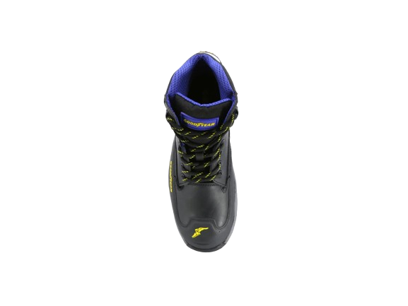 Vista frontal de las Botas de Seguridad GY-150 Terramax Goodyear color negro