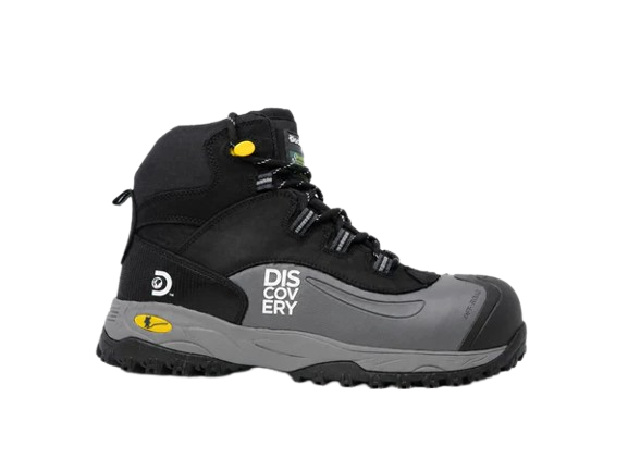 Vista lateral de las Botas de Seguridad 2187 Banff Nobuck color negro.