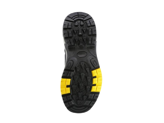 Suela de las Botas de Seguridad Gravix GY260 color negro de Goodyear con diseño de gran tracción.