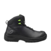 Botas de Seguridad Air Pro – Vista lateral Botas de Seguridad Air Pro negras con detalles verdes vista lateral