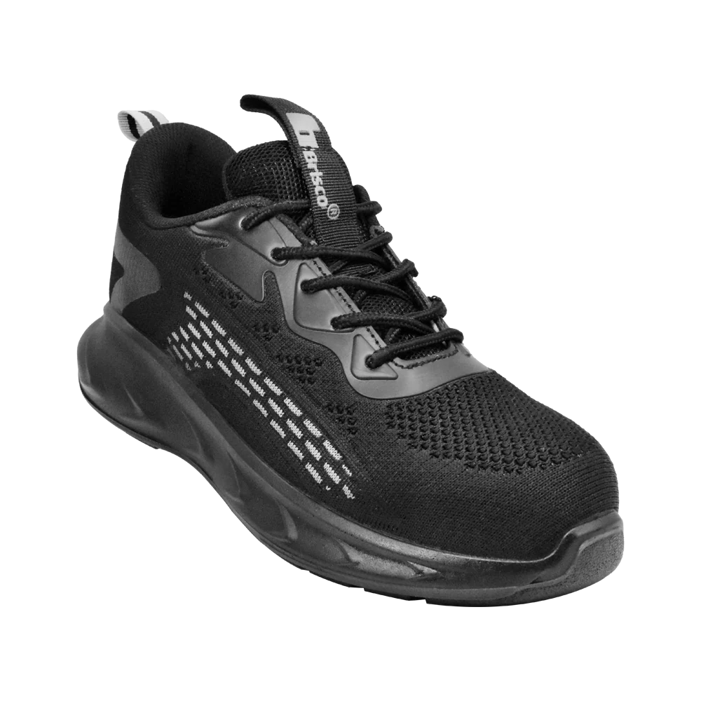 Tenis de Seguridad PXB Brisco negro con malla transpirable vista frontal