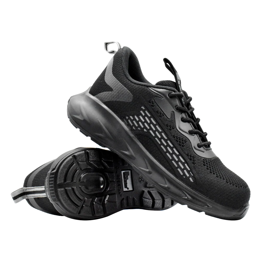 Tenis de Seguridad PXB Brisco color negro con malla transpirable