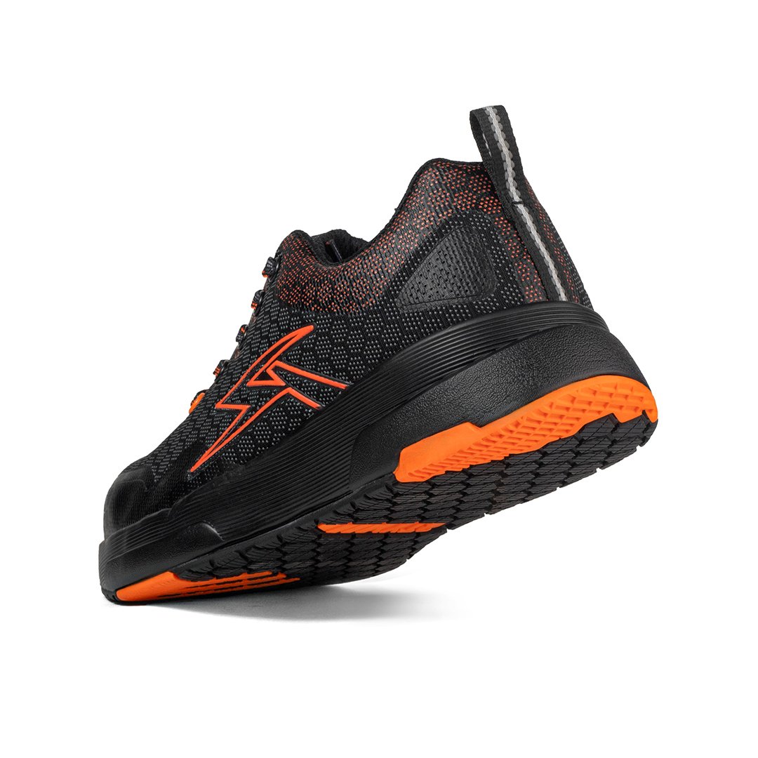 Tenis de Seguridad Ares Mantis Retryver negro con detalles naranja